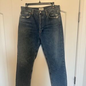 Agolde Riley Straight Crop Jeans
